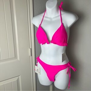 Cabo couture Barbiecore neon pink bikini set